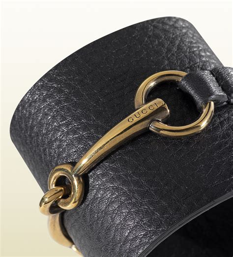 gucci bracelet black|gucci leather bracelet for women.